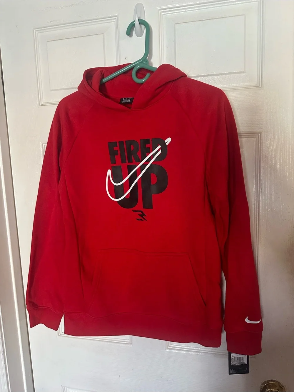 Nike Red 'Fired Up' Hoodie Boys